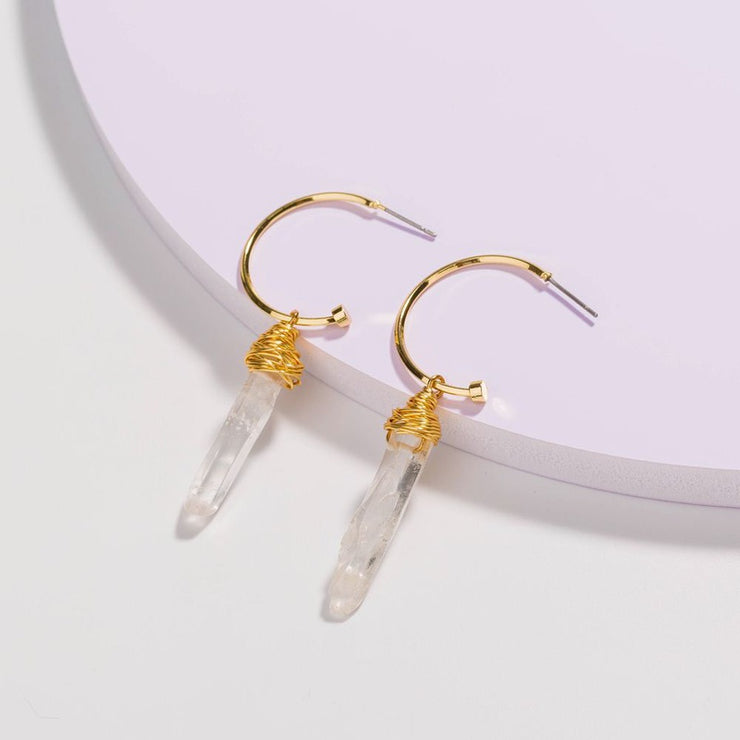 Crystal Stone Simple Earrings